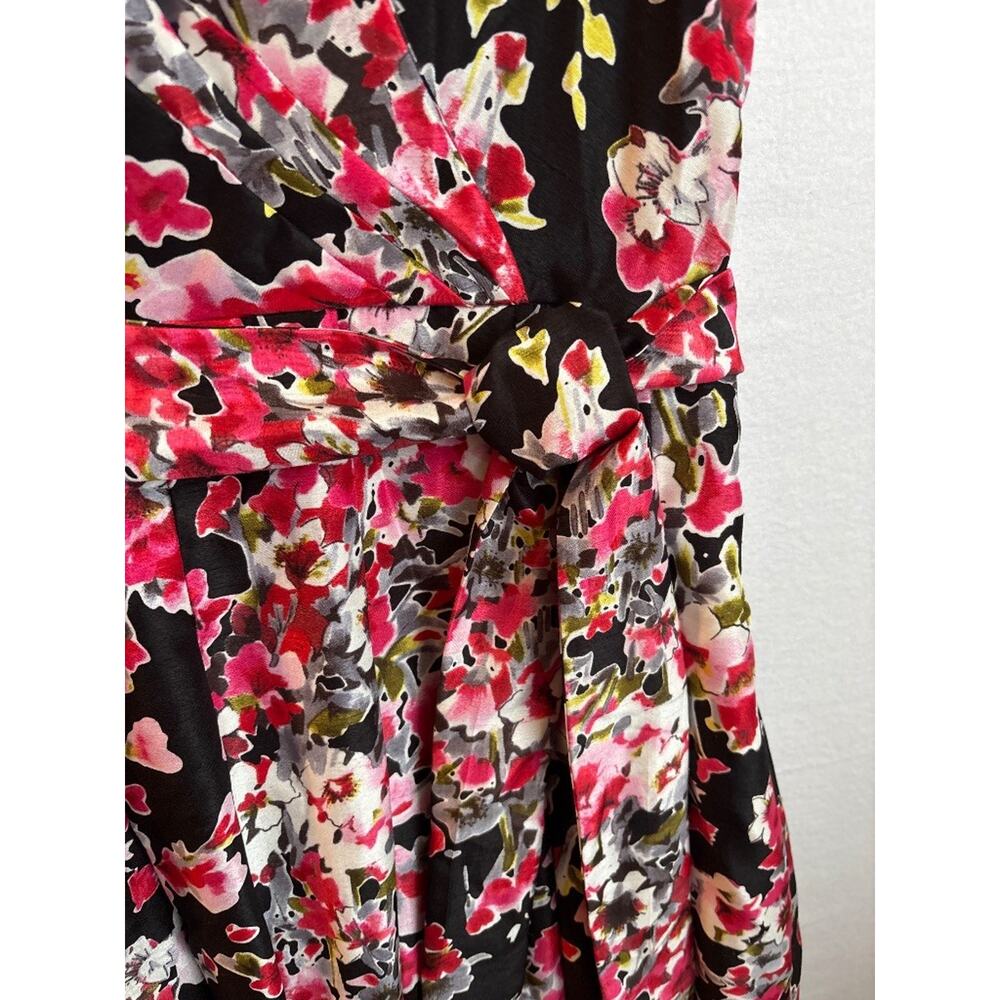 Jessica Howard Floral Midi Dress Size 14 Wrap Bodice Semi Formal Garden Party - Picture 3 of 8